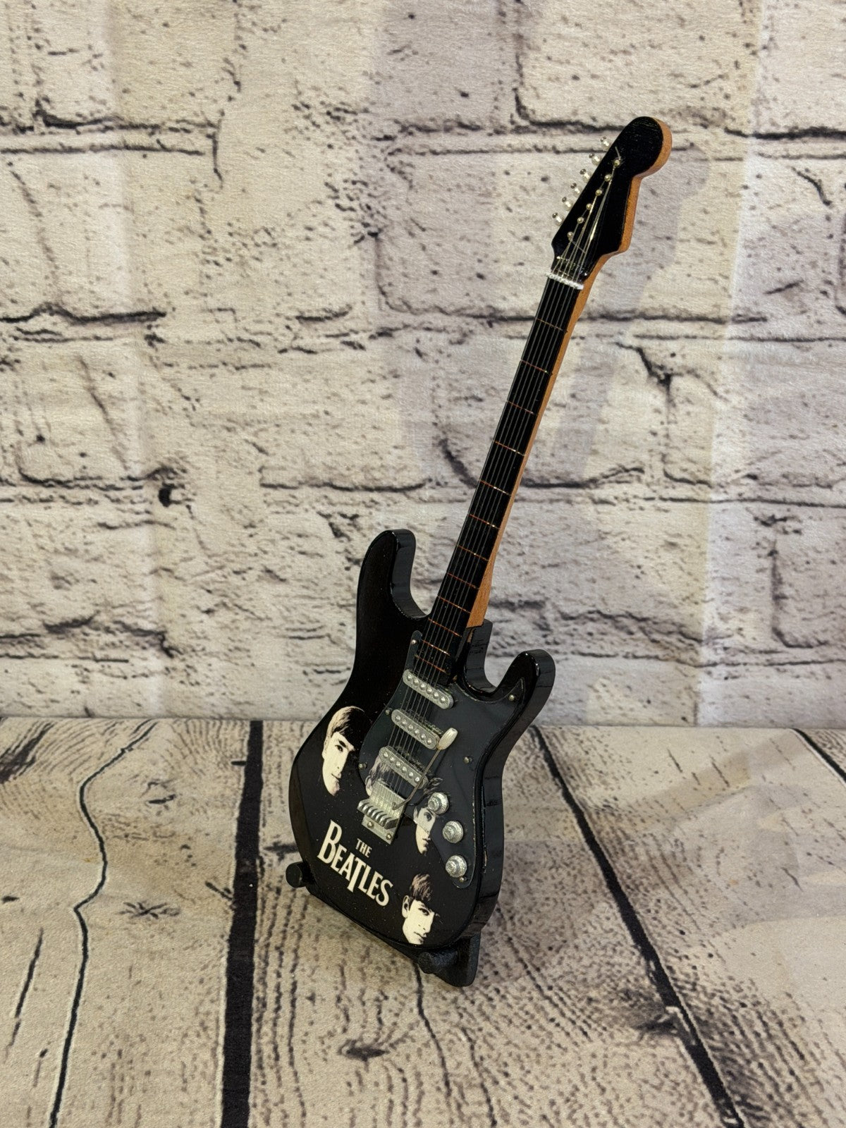 Miniature 25cm Guitar The Beatles Band Guitar on Stand Band Gift Display0