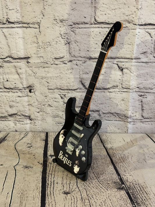 Miniature 25cm Guitar The Beatles Band Guitar on Stand Band Gift Display0