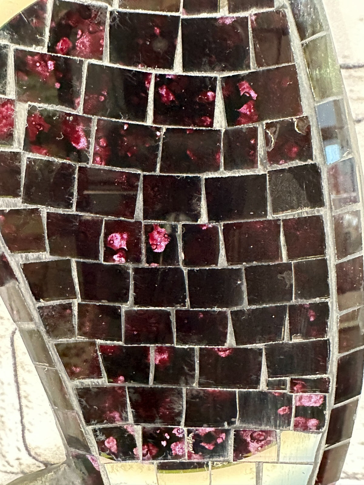 50cm Gecko Deep Purple Mosaic Wall Hanging Wooden Ornaments Wood Carving6