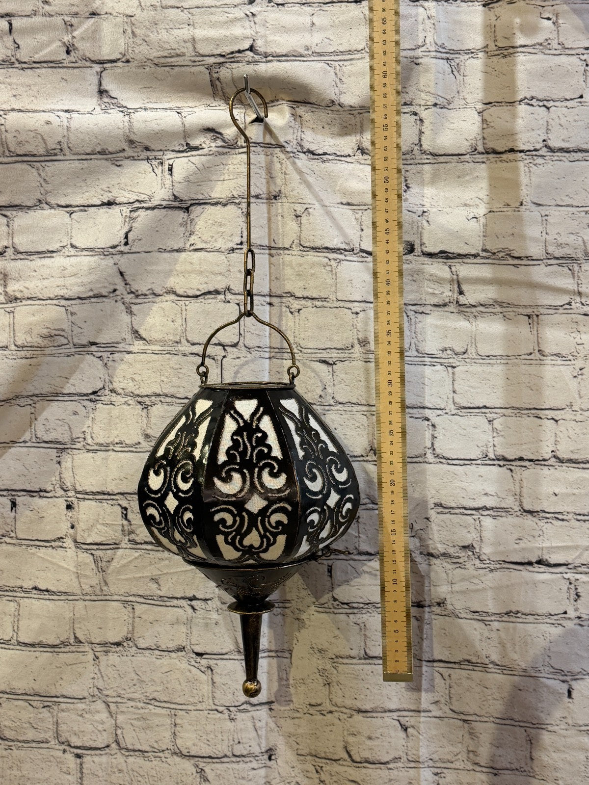 30cm x 20cm White Metal Fabric Ceiling Pendant Light Shade Lampshade LED Bulb4