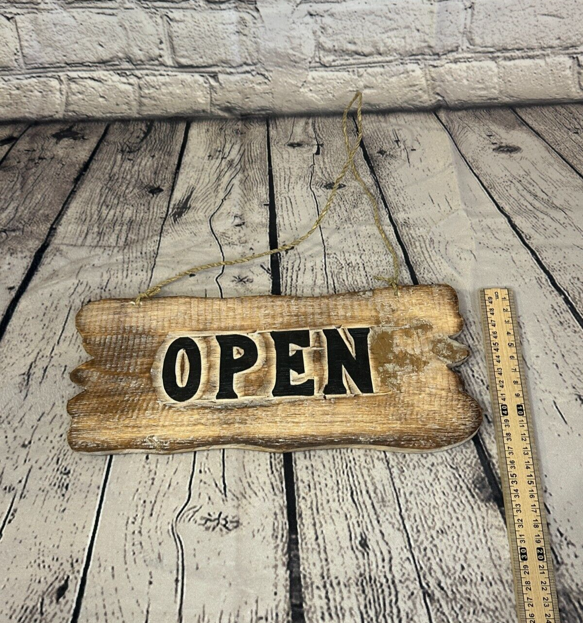 Open Closed Shop Word Sign Plaque Outdoor Garden Shed Den Bar Shop 30cm x 12cm6
