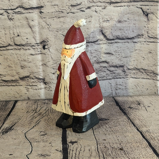 15cm x 7cm Santa Claus Father Christmas Handcrafted Wood Xmas Christmas Ornament0