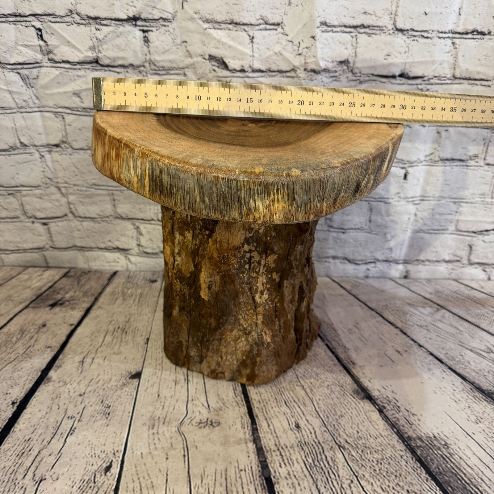 30cm x 25cm Wooden Coffee Root Sculpture Garden Teak Root Ornament Carved No 135