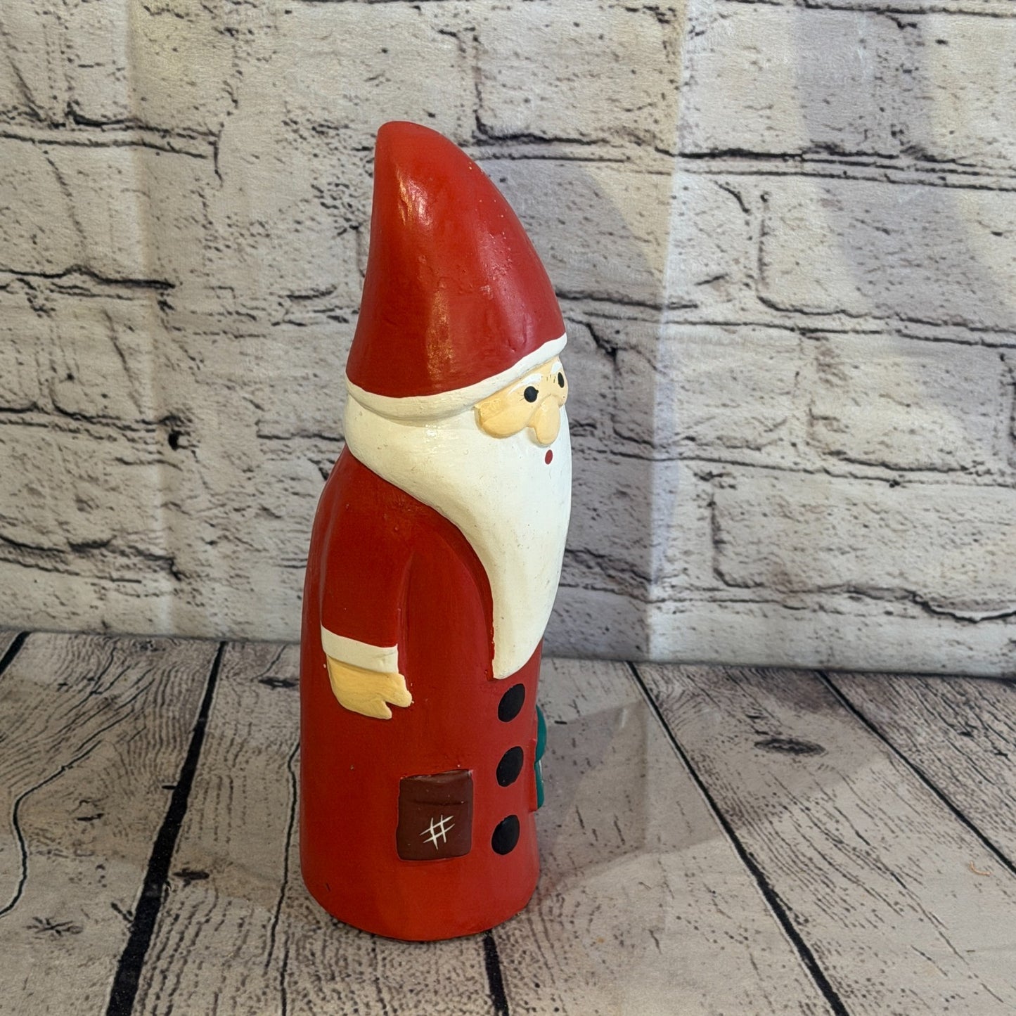 25cm x 10cm Santa Claus Father Christmas Handcrafted Wood Xmas Ornament2