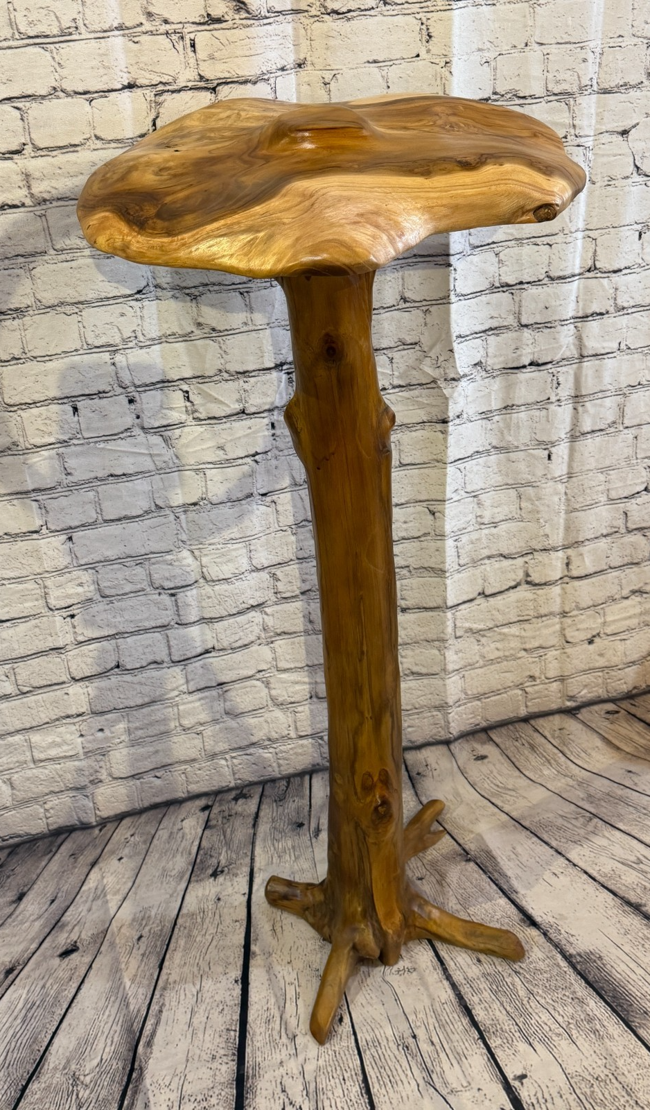 100cm x 40cm Dome Wooden Mushroom Toadstool Sculpture Garden Teak Root Ornament1