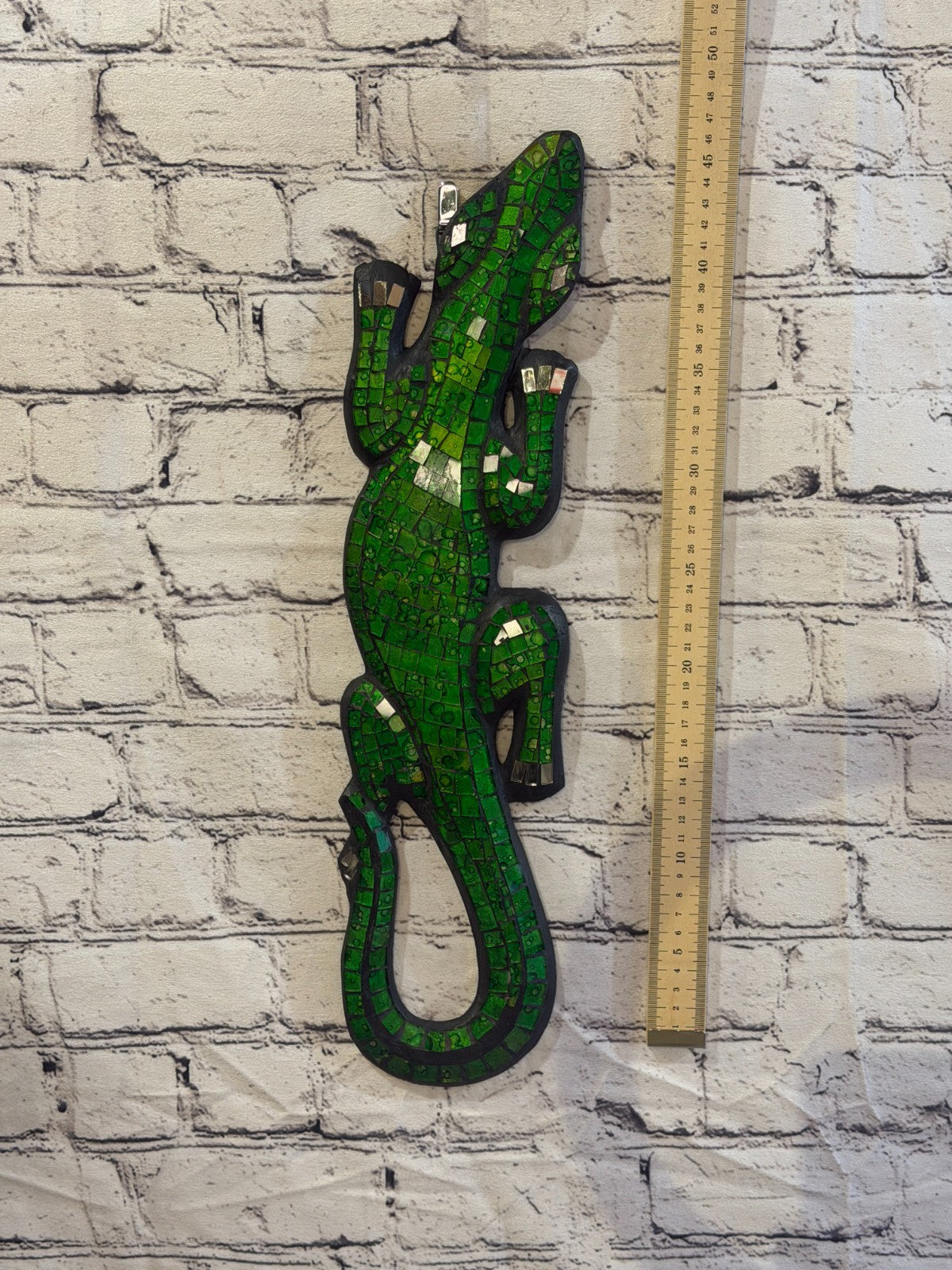 50cm Gecko Green Mosaic Wall Hanging Wooden Ornaments Wood Carving4