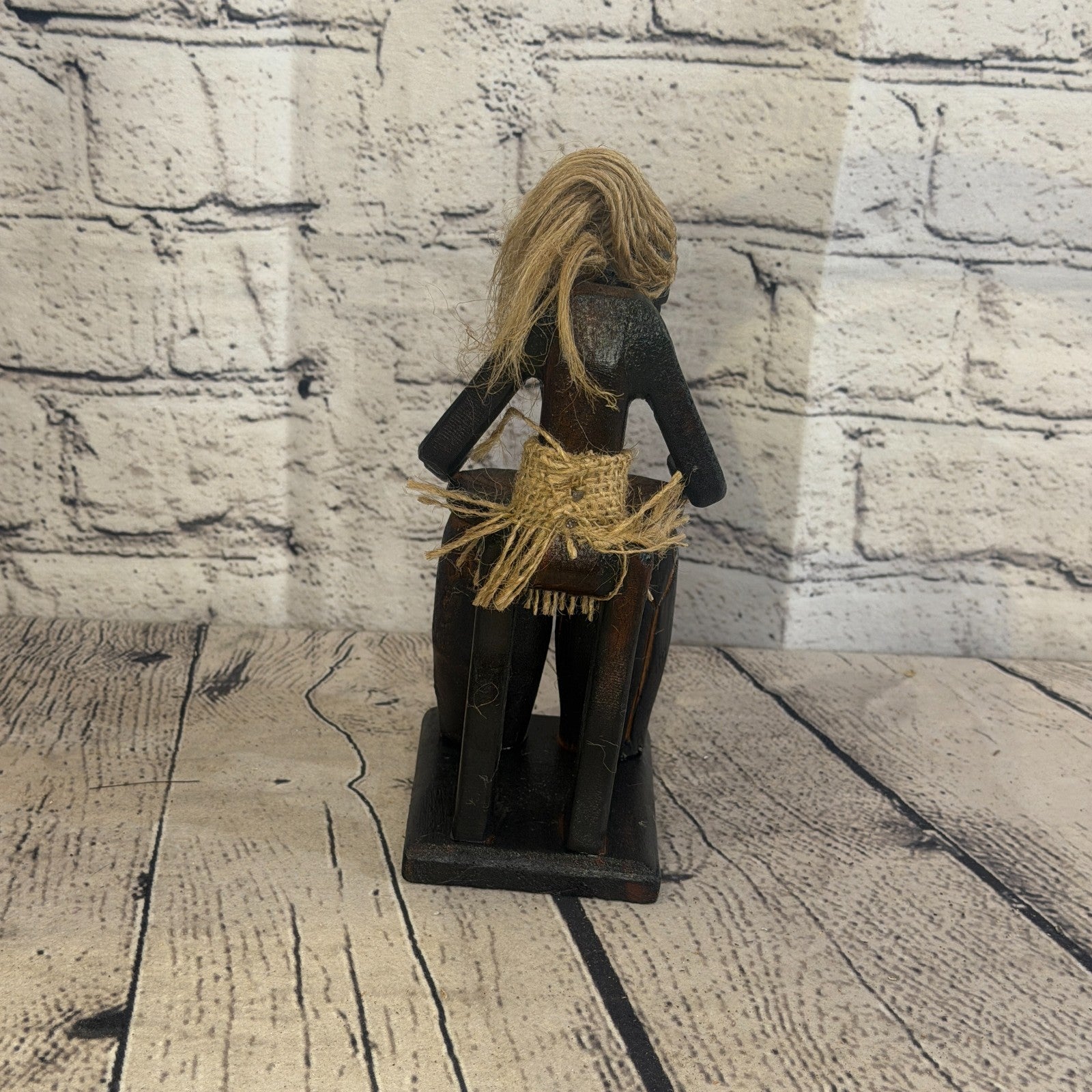 20cm Standing Bongo African Tribal Warrior Man Figure Statue Wood Hand Carved4