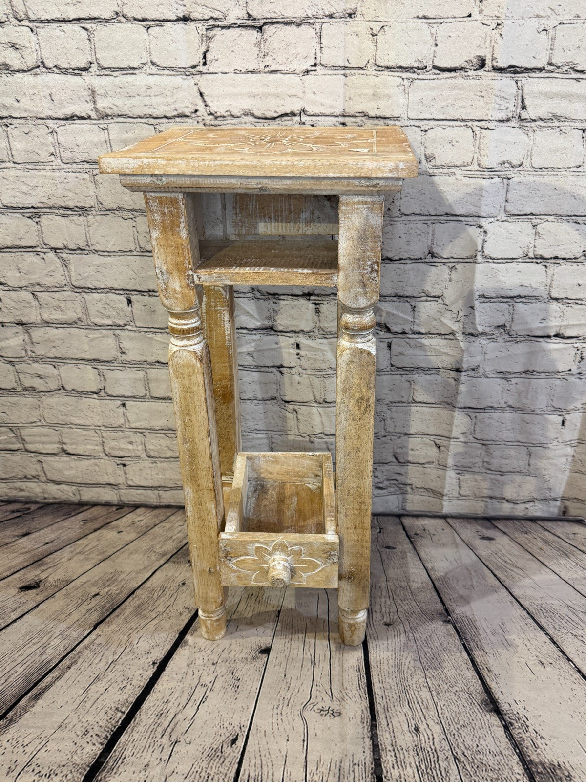 60cm x 27cm White Table  Wooden Side Cabinet Living Hallway Storage Furniture4