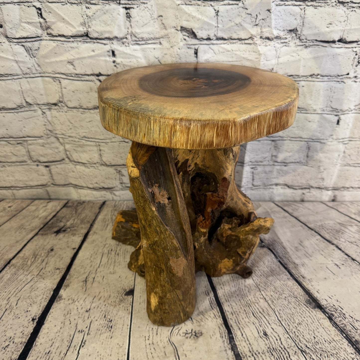 30cm x 25cm Wooden Coffee Root Sculpture Garden Teak Root Ornament Carved No 62