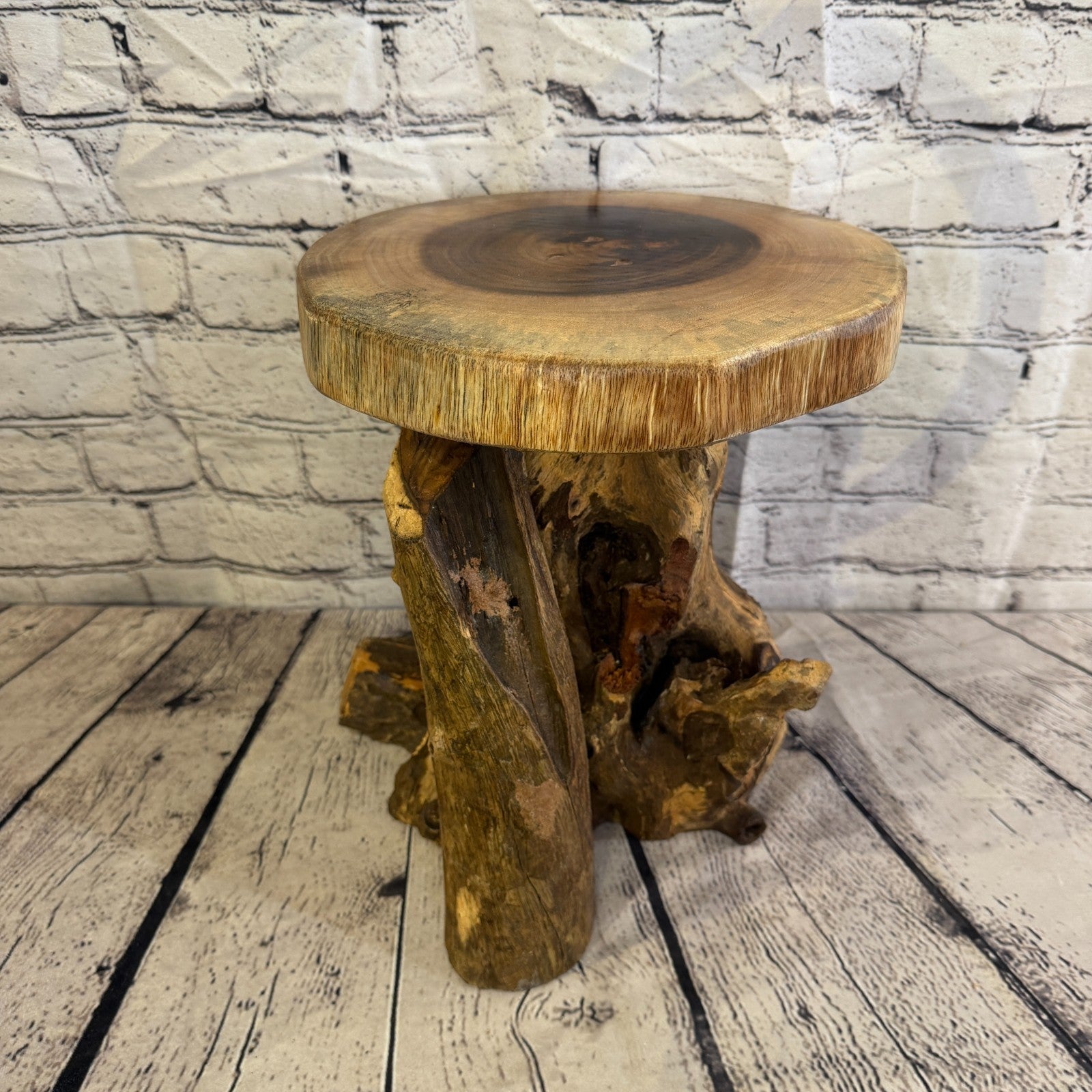 30cm x 25cm Wooden Coffee Root Sculpture Garden Teak Root Ornament Carved No 62