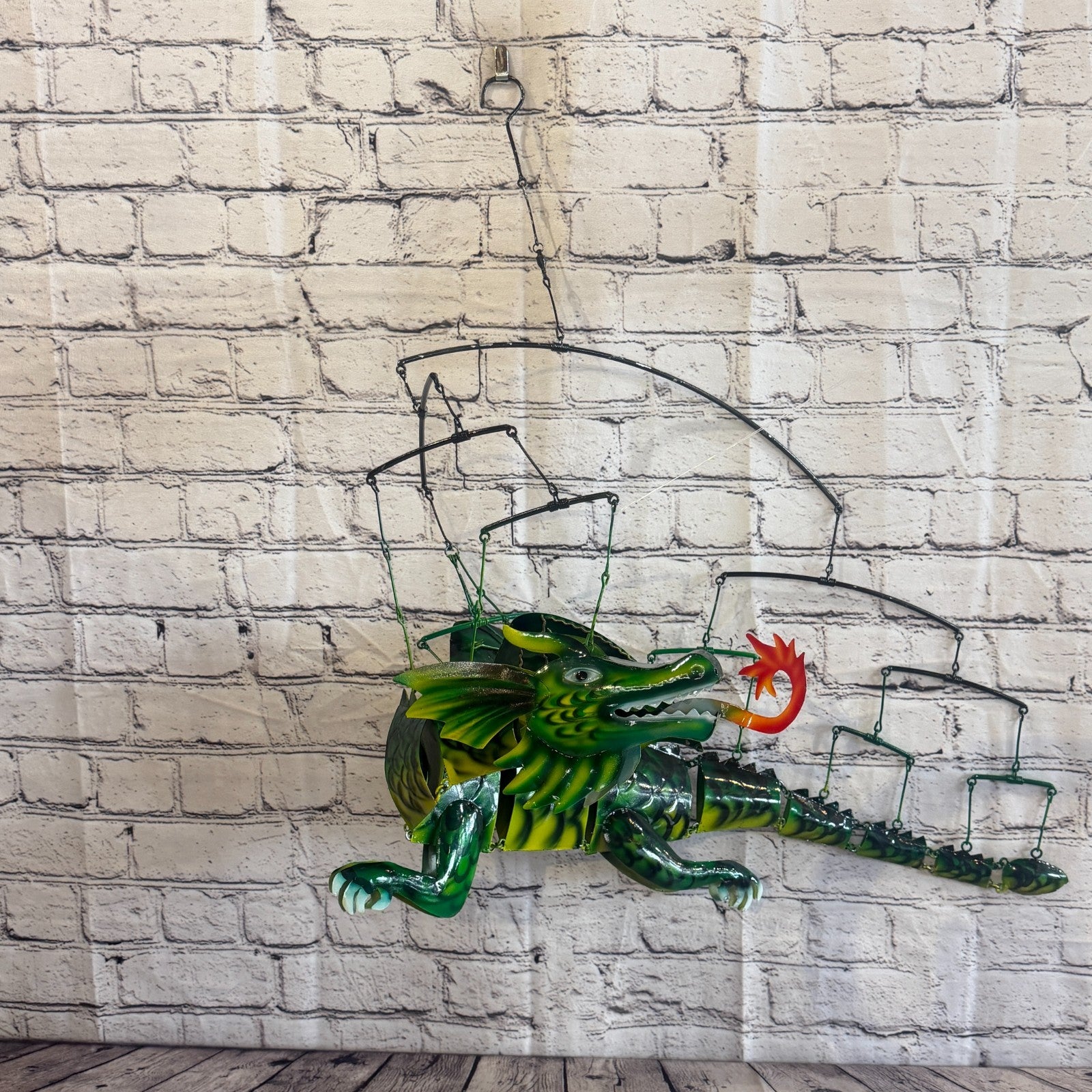 100cm x 50cm Green Metal Dragon Wall Art Dragon Sculpture Metal Wall Hanging5