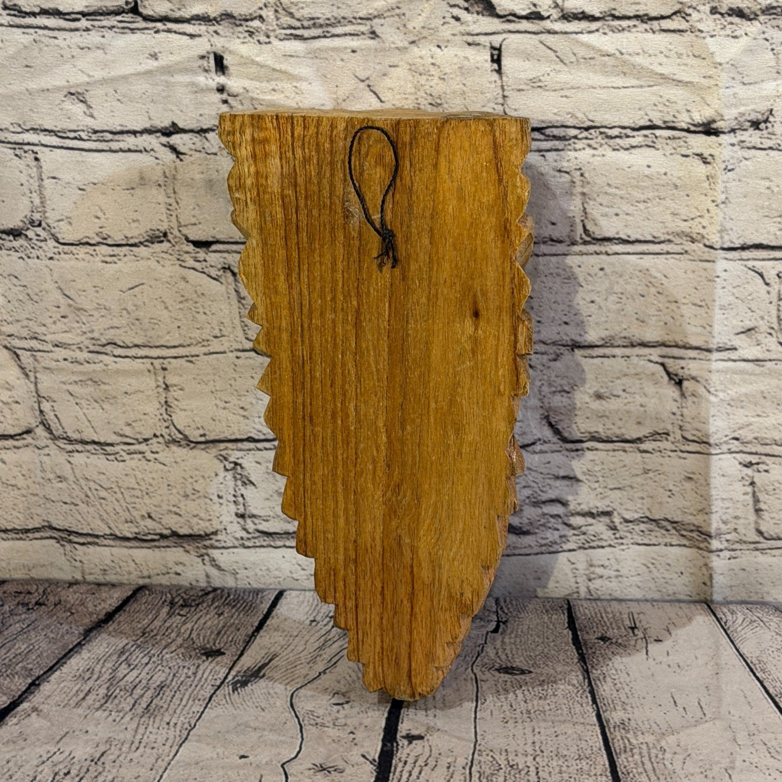 Green Man Of The Woods 60cm x 25cm Flat Carved Wizard Tree Trunk Wood Fairtrade5