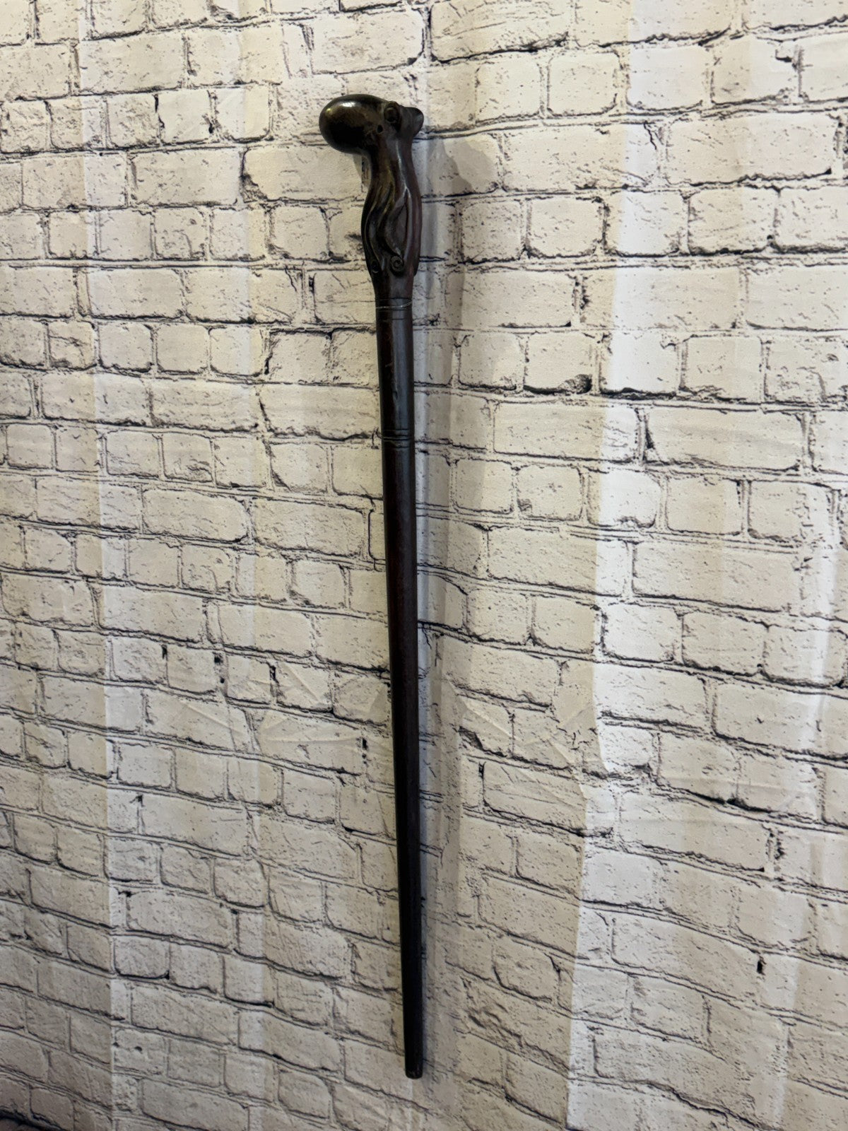 Octopus Body 90cm Tribal African Walking Stick Cane Hand Carved Dark Wood2