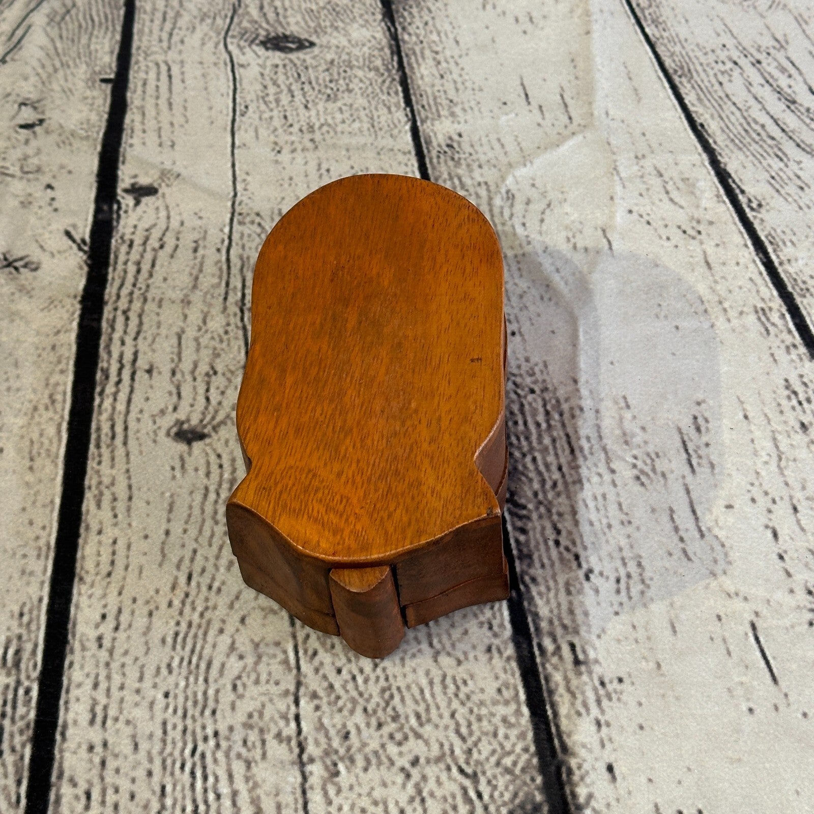 Carved Sunflower Plant 4 Bit Wooden Puzzle Box Secret Box Magic Trinket Handmade2