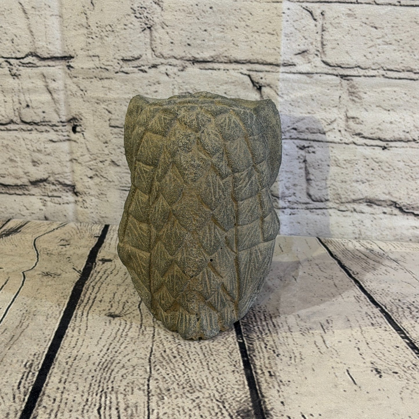 Standing Barn Owl Stone Garden 10cm x 15cm Ornament Indoor Statue Hindu5