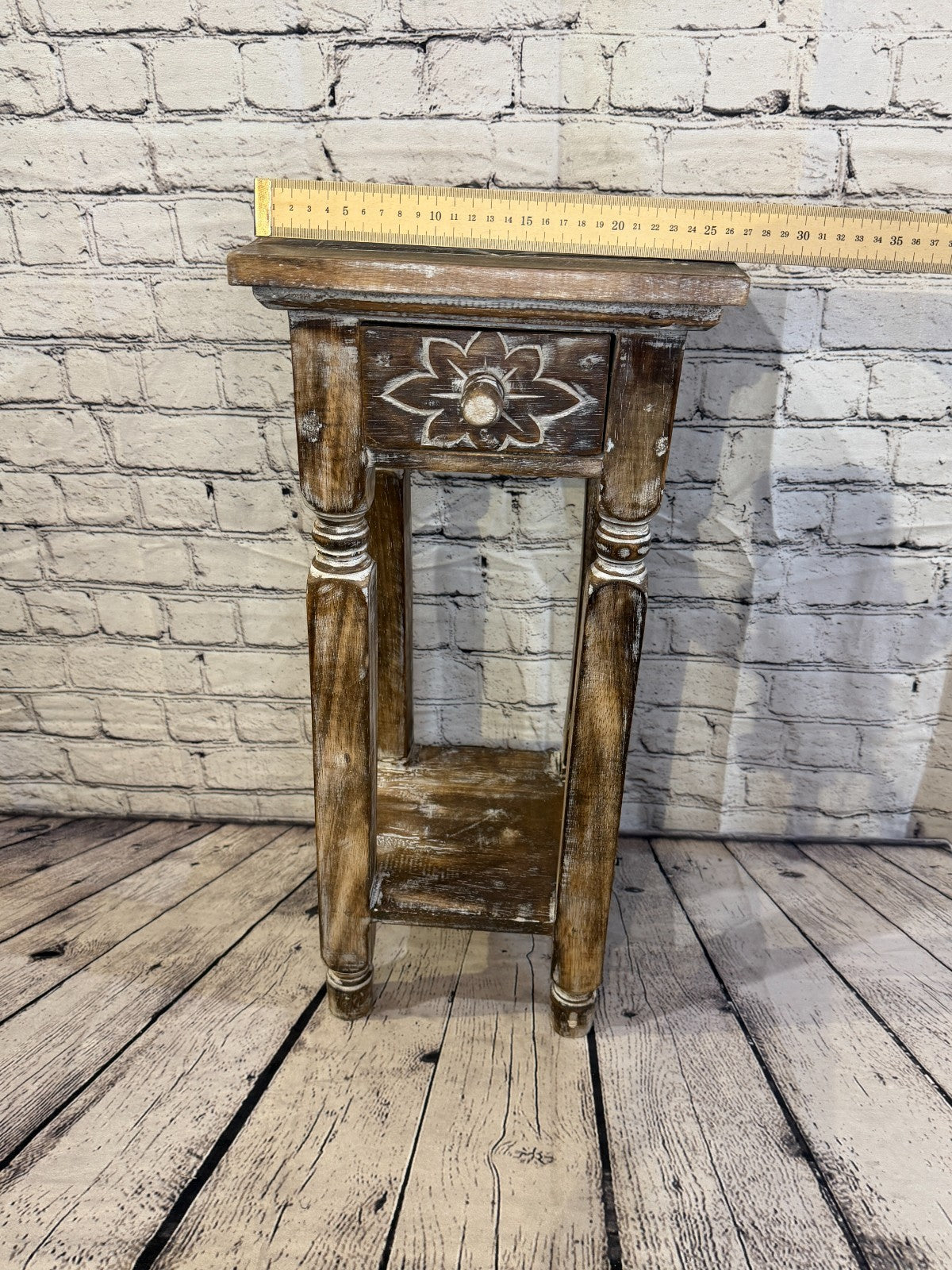 60cm x 27cm Brown Table  Wooden Side Cabinet Living Hallway Storage Furniture6