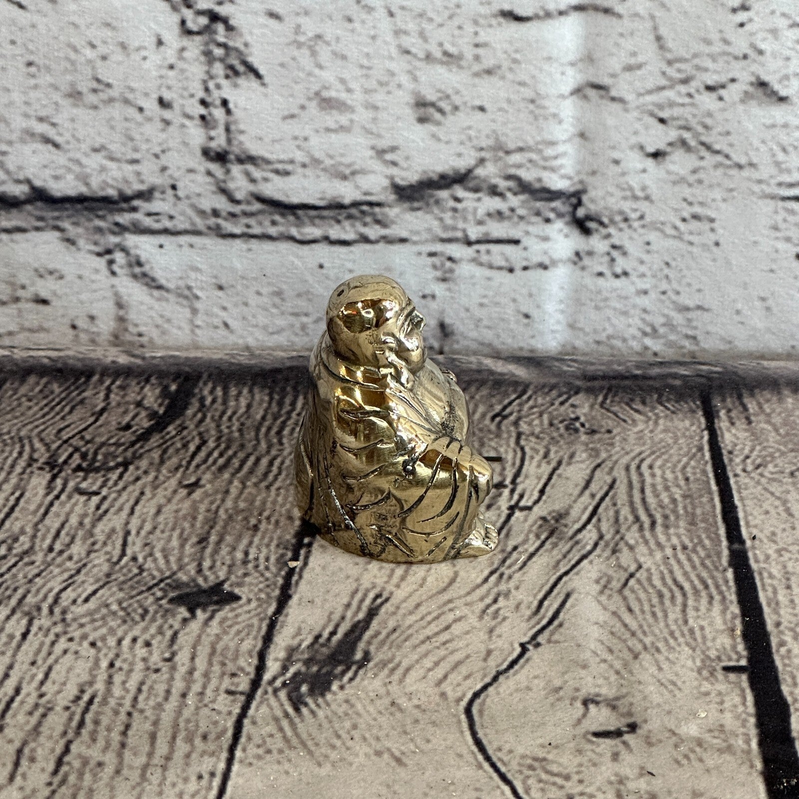 5cm x 5cm Chinese Bronze Buddha Blessing Statue Figure Table Decoration Art3