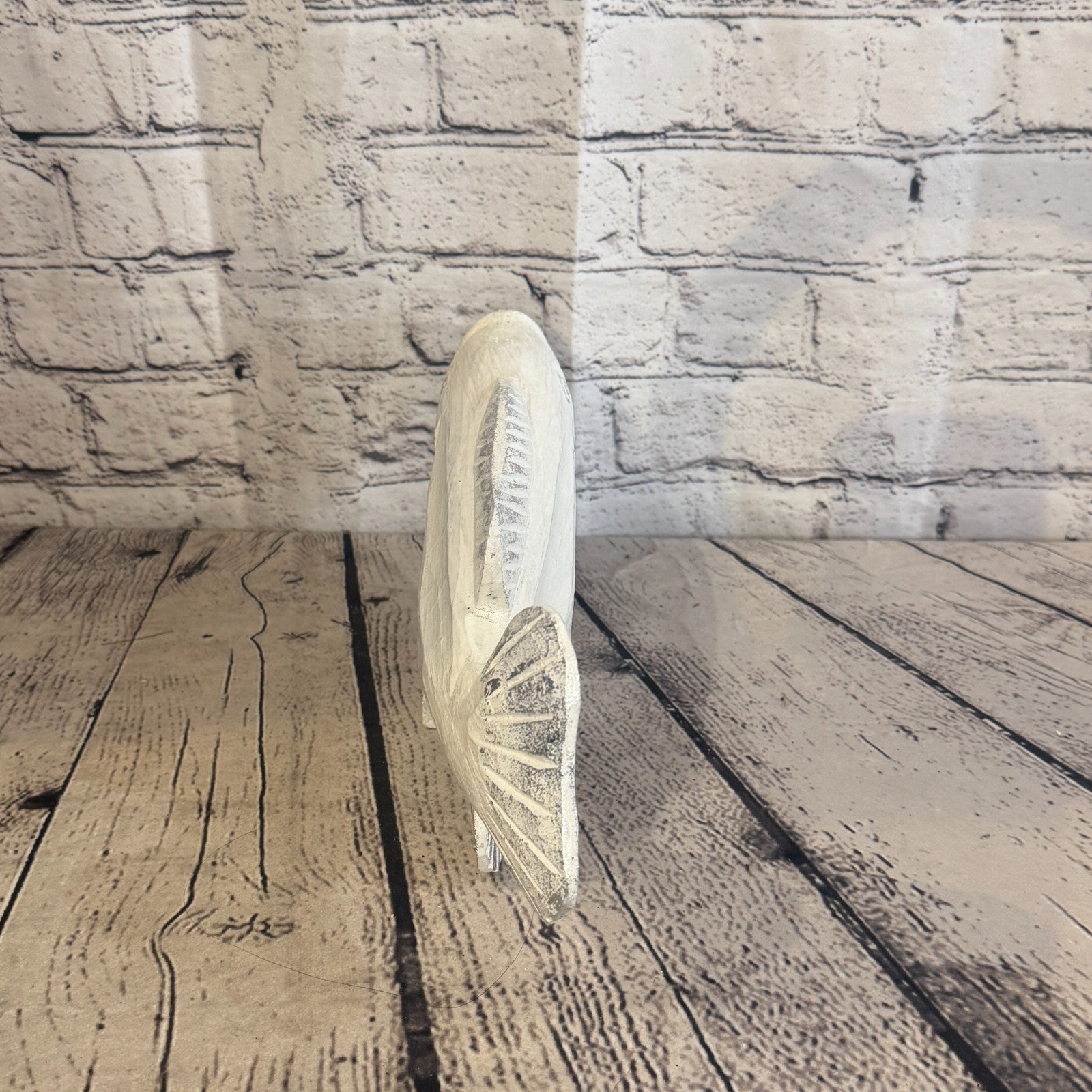 30cm x 15cm Trout Silver White Fish Wood Coastal Ocean Bathroom Decoration3