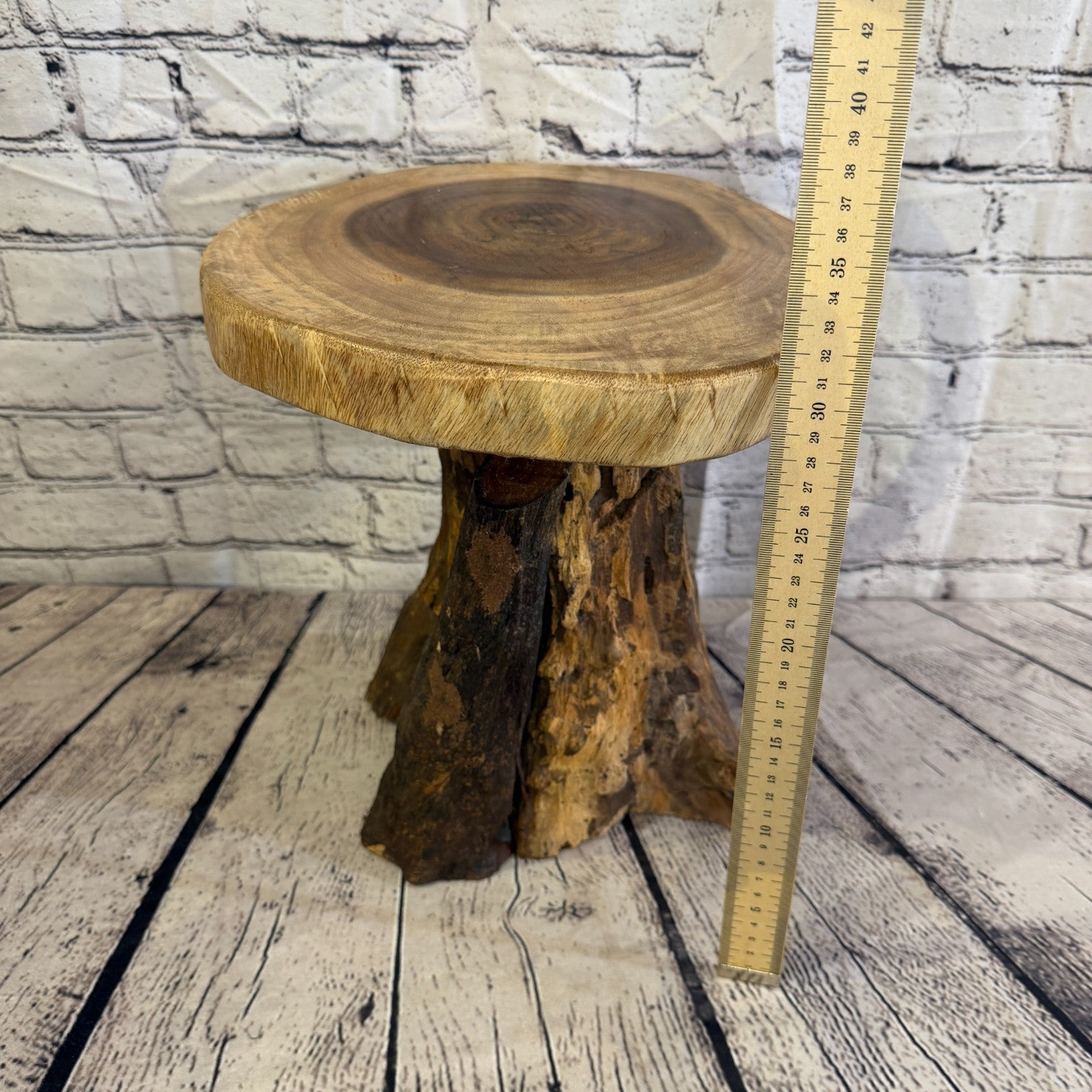 30cm x 25cm Wooden Coffee Root Sculpture Garden Teak Root Ornament Carved No 164