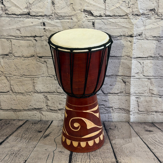 30cm Carved Djembe Drums Musical Instrument Hand Made Fair Trade Dot Painted0