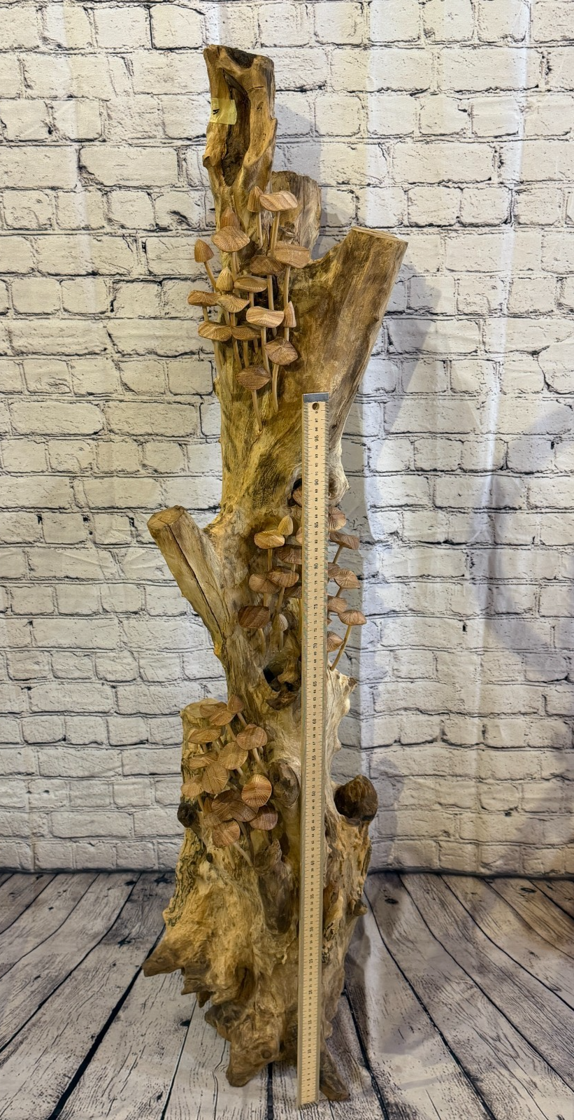120cm Tall Plain Mushroom Parasite Ornament Natural Carving Fairtrade Wooden4