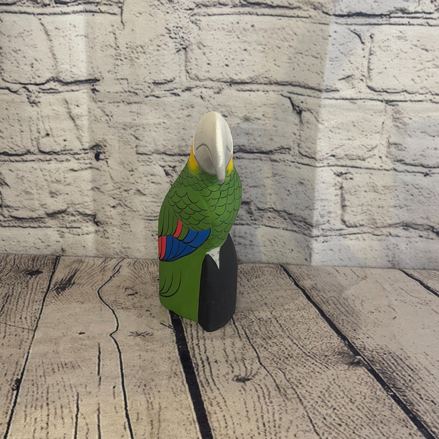 15cm Bright Green Toucan Bird Ornament Statue Fair Trade Hand Made Carved Wood1