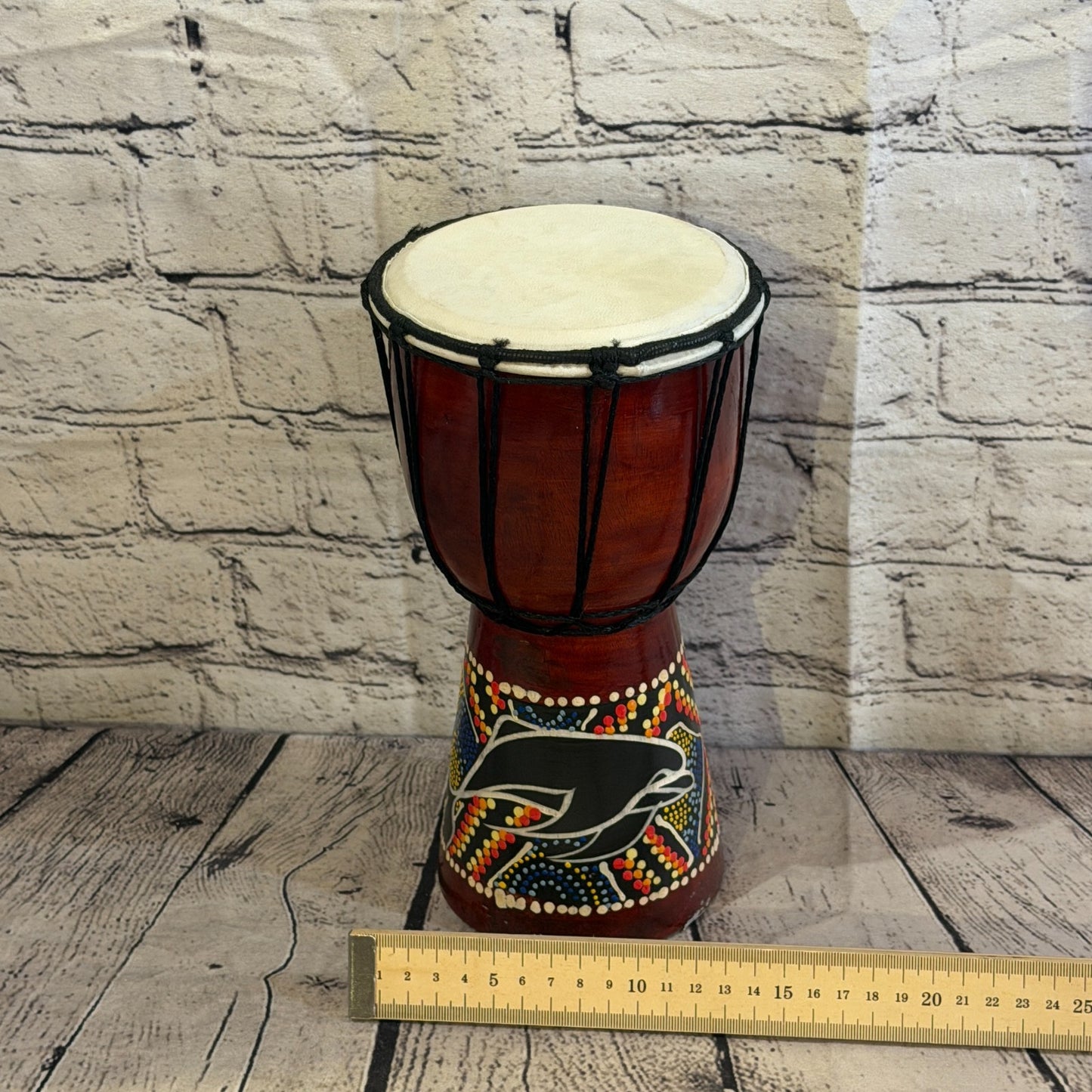25cm Painted Djembe Drums Musical Instrument Hand Made Fair Trade Dot Painted4
