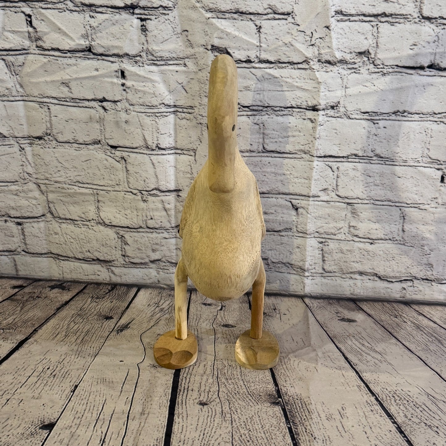 Swan Neck 40cm Tall Wooden Smooth Duckling Baby Duck Bamboo Root Fairtrade1