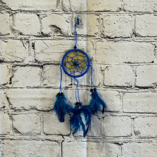 Dark Blue Naturals Handmade Dream Catcher Feather Beads Ring For Home Car Décor0