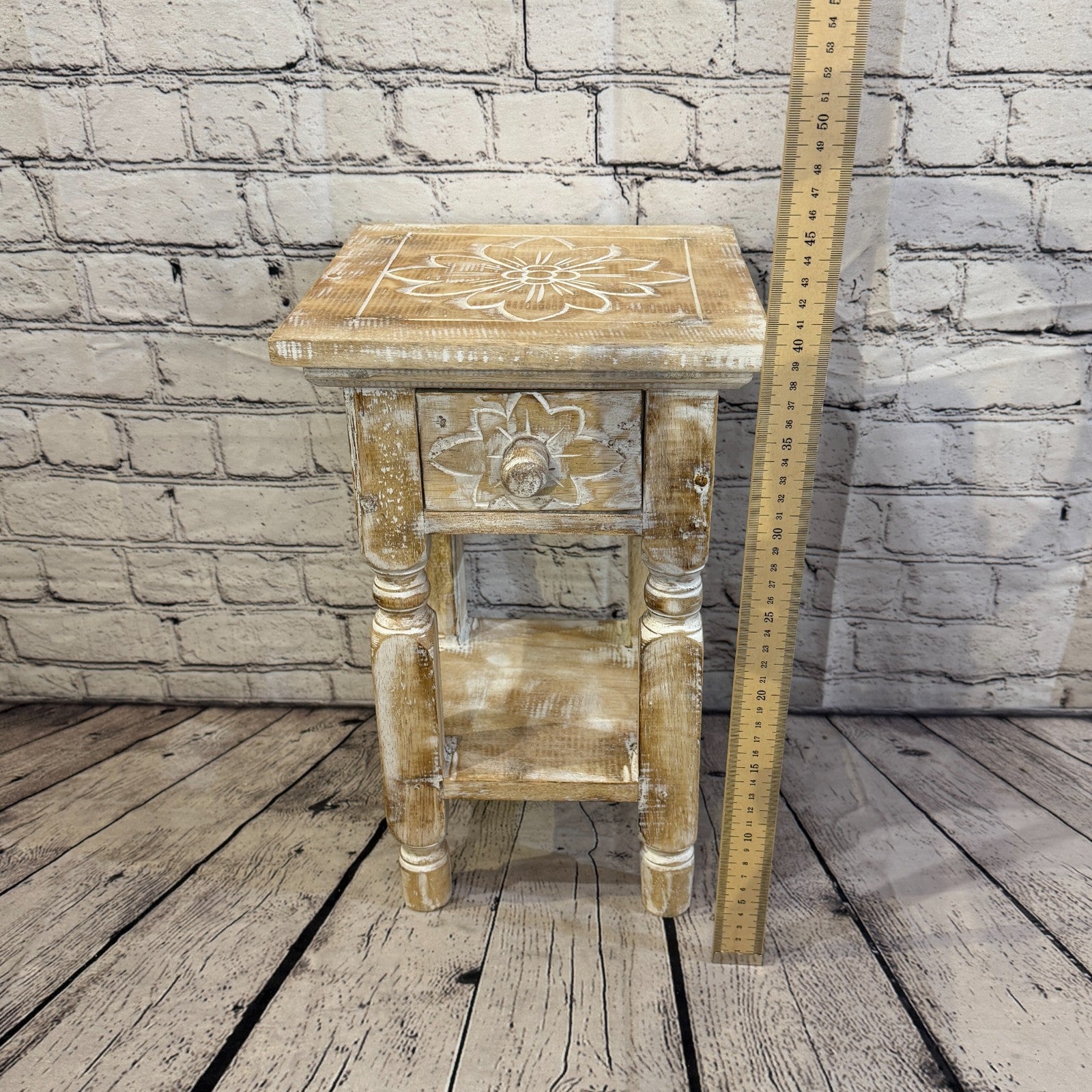 40cm x 27cm White Table  Wooden Side Cabinet Living Hallway Storage Furniture5