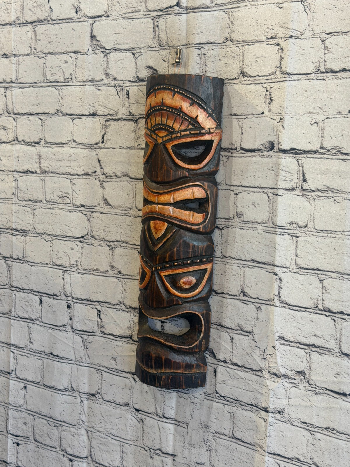 50cm Tiki Bar Mask Sign Decoration Wall Hanging Mask Wood Carving Design 11