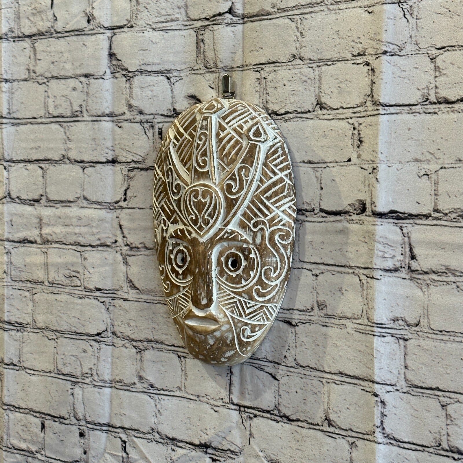 30cm Brown Tiki Style Wall Decoration Celtic Mask Designer Mask Wooden Handmade1