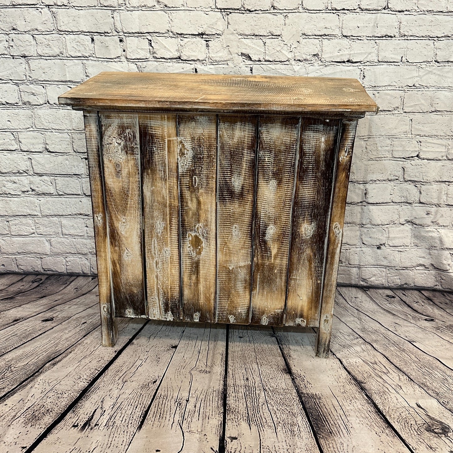 60cm x 60cm Brown 2 Shelf Wooden Side Cabinet Living Hallway Storage Furniture4