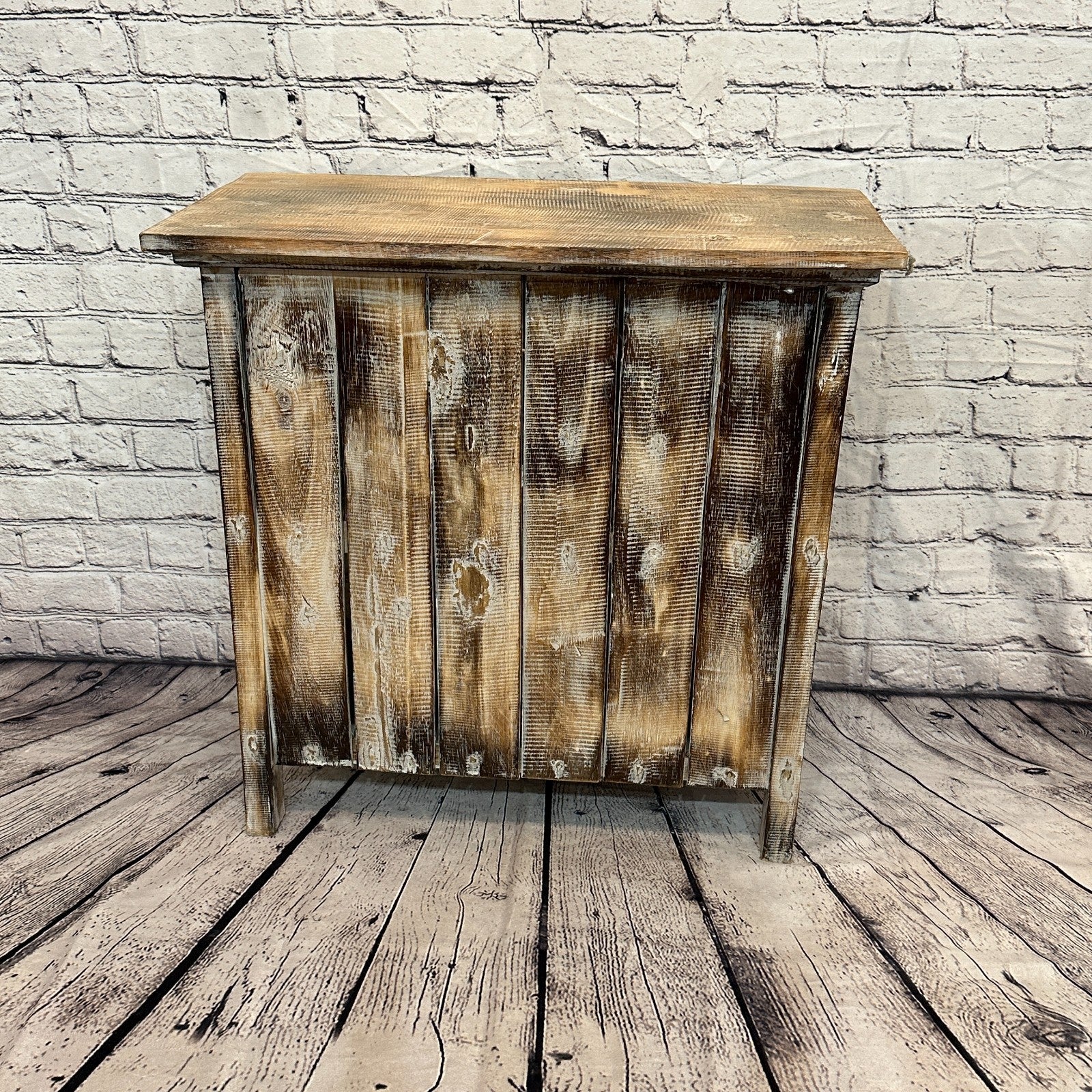 60cm x 60cm Brown 2 Shelf Wooden Side Cabinet Living Hallway Storage Furniture4