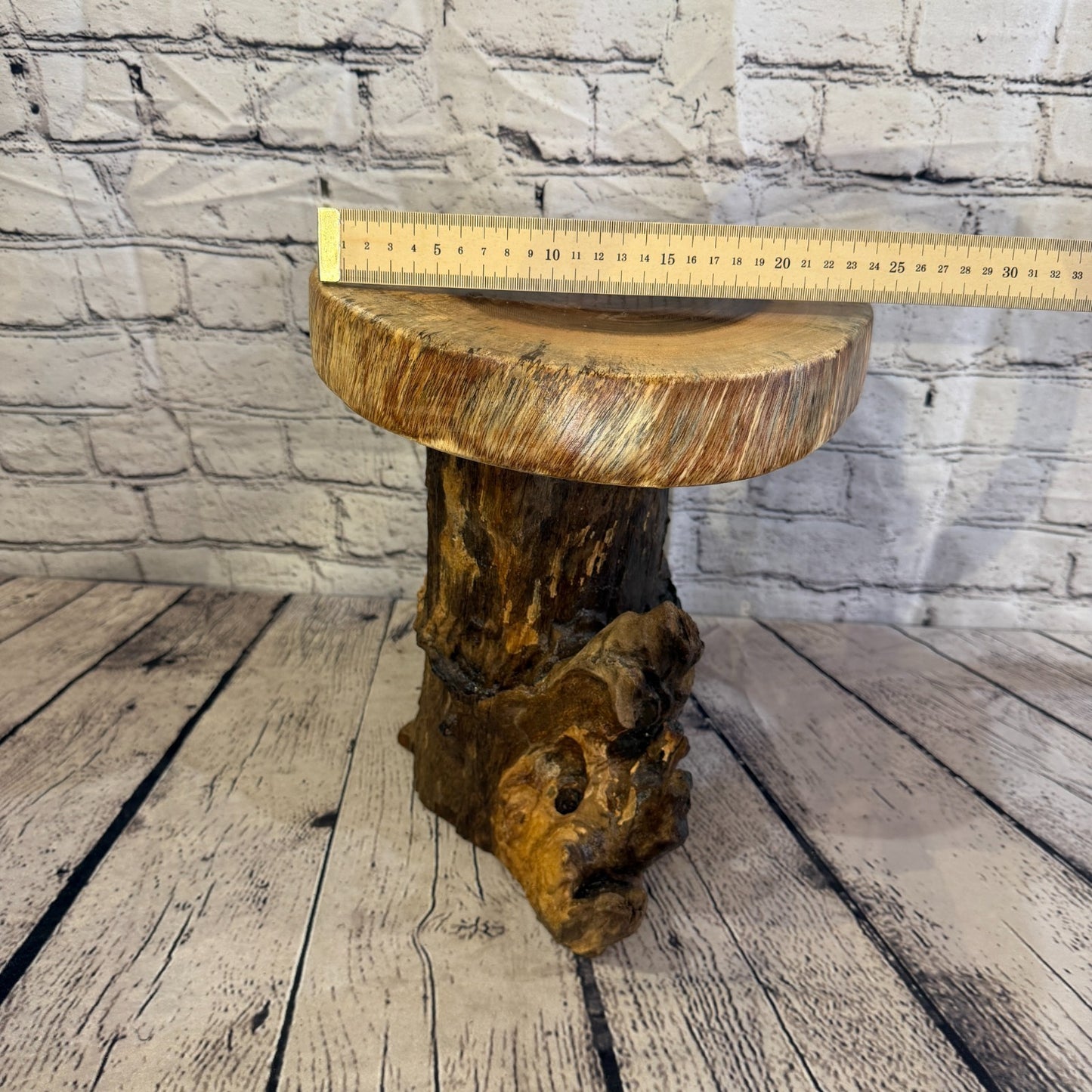 30cm x 25cm Wooden Coffee Root Sculpture Garden Teak Root Ornament Carved No 126