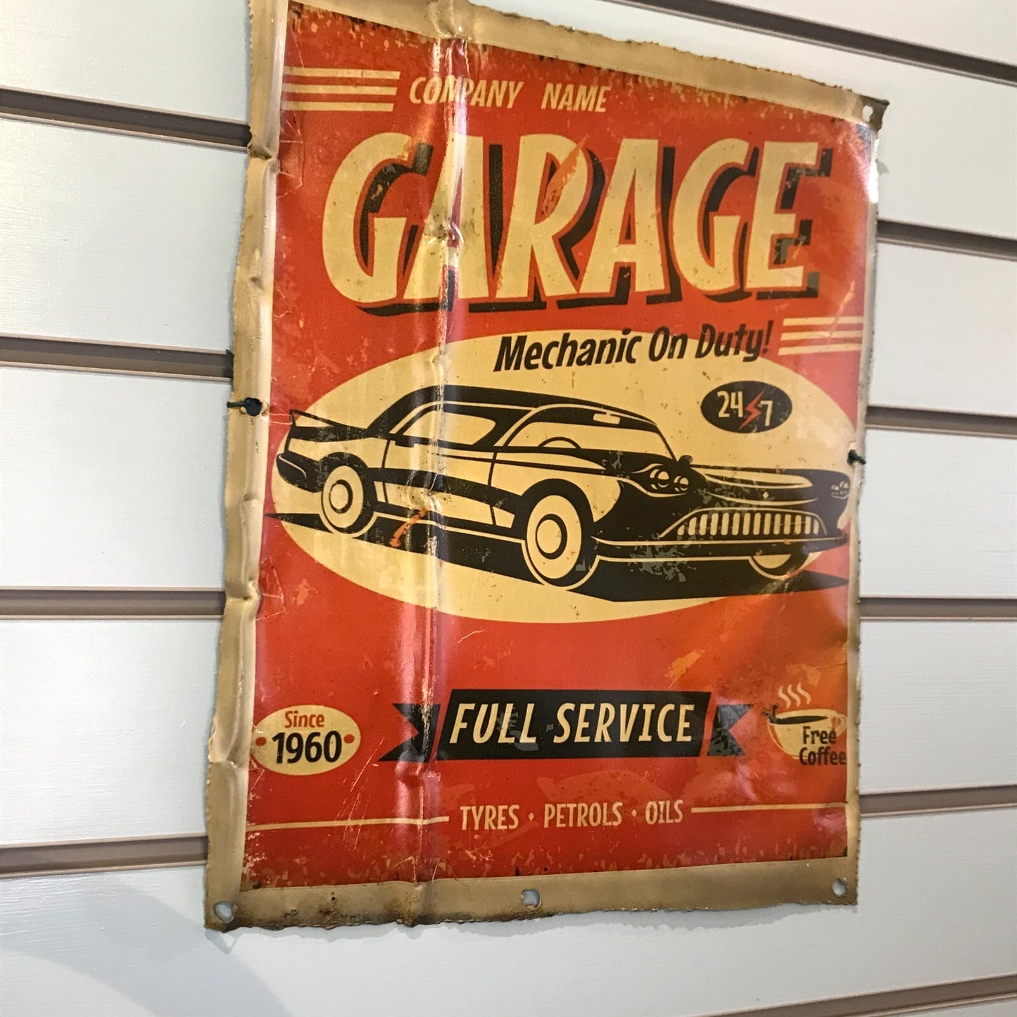 Garage Man Cave Poster Advert Wall Plaque 42cm x 36cm Vintage Retro Tin Sign0