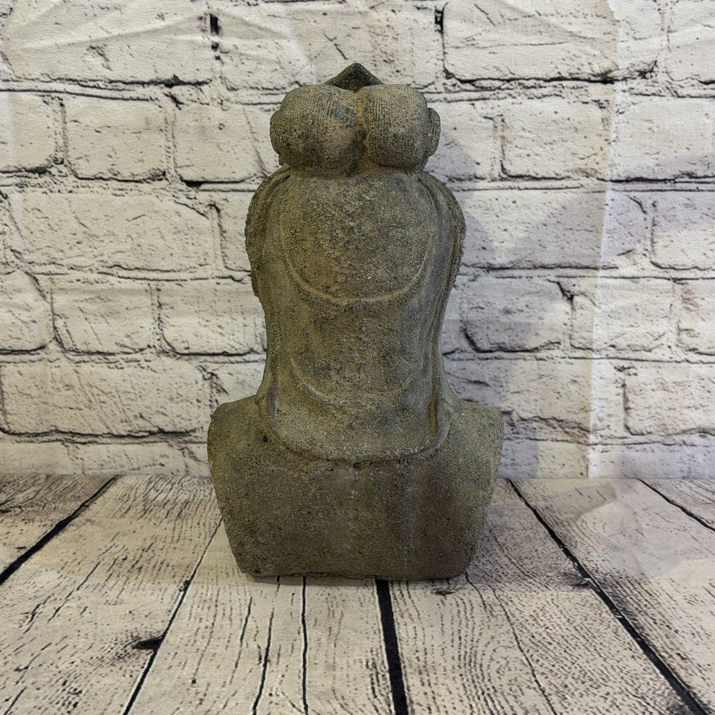 Thai Buddha Head Stone Garden 30cm x 18cm Ornament Indoor Statue Hindu4