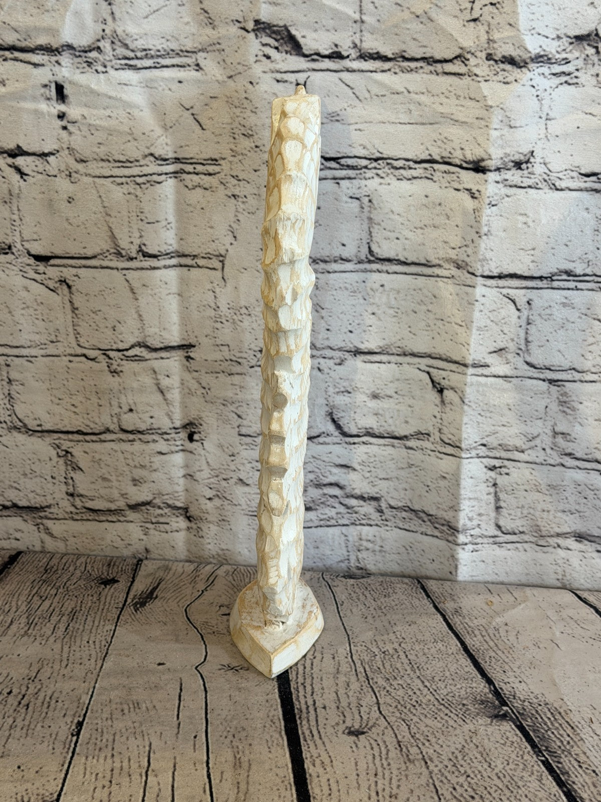 30cm White Wooden Shabby Seahorse Statue Ornament Fair Trade Handcarved4