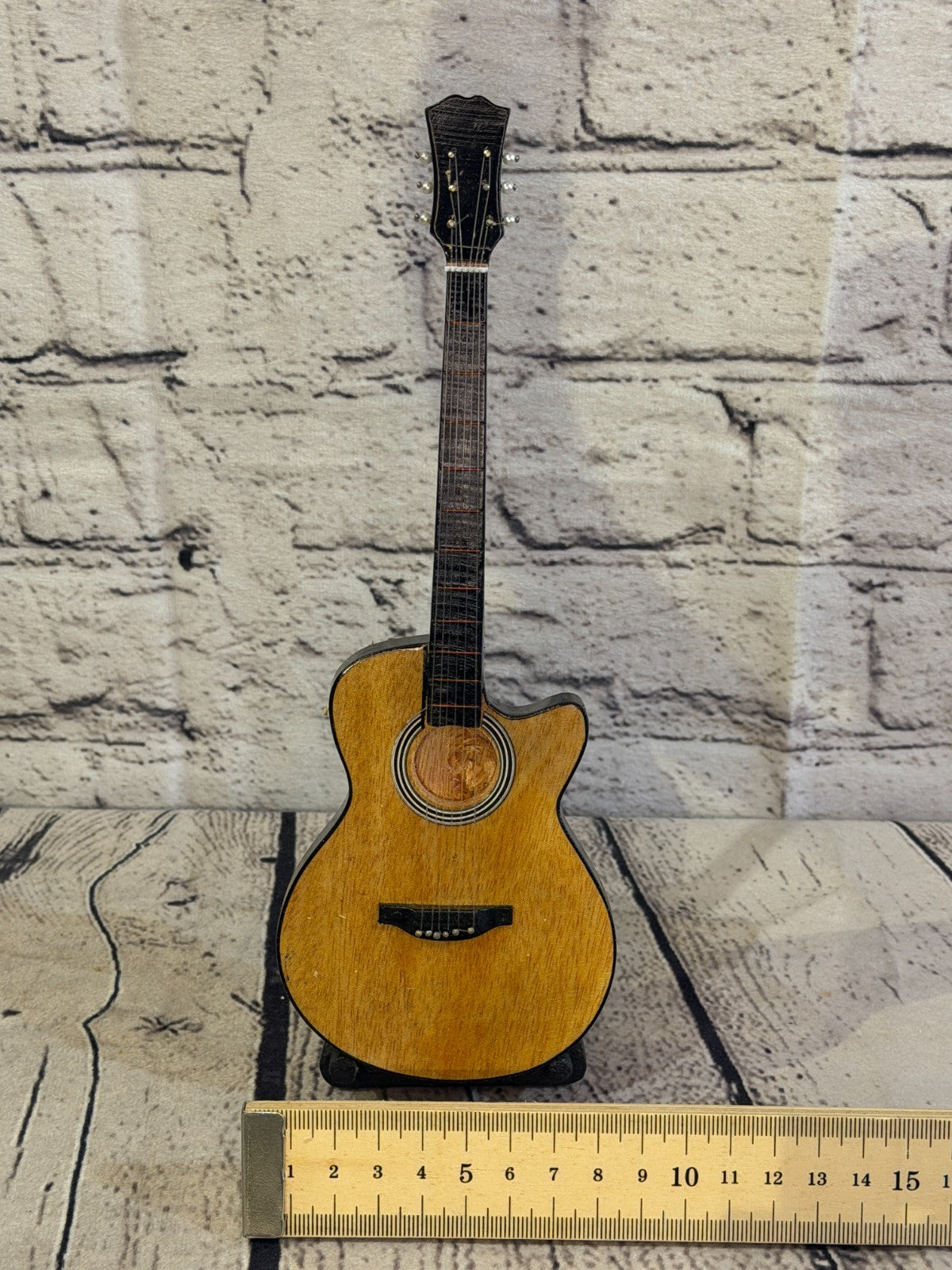 Miniature 25cm Guitar on Stand Band Gift Display Design 86