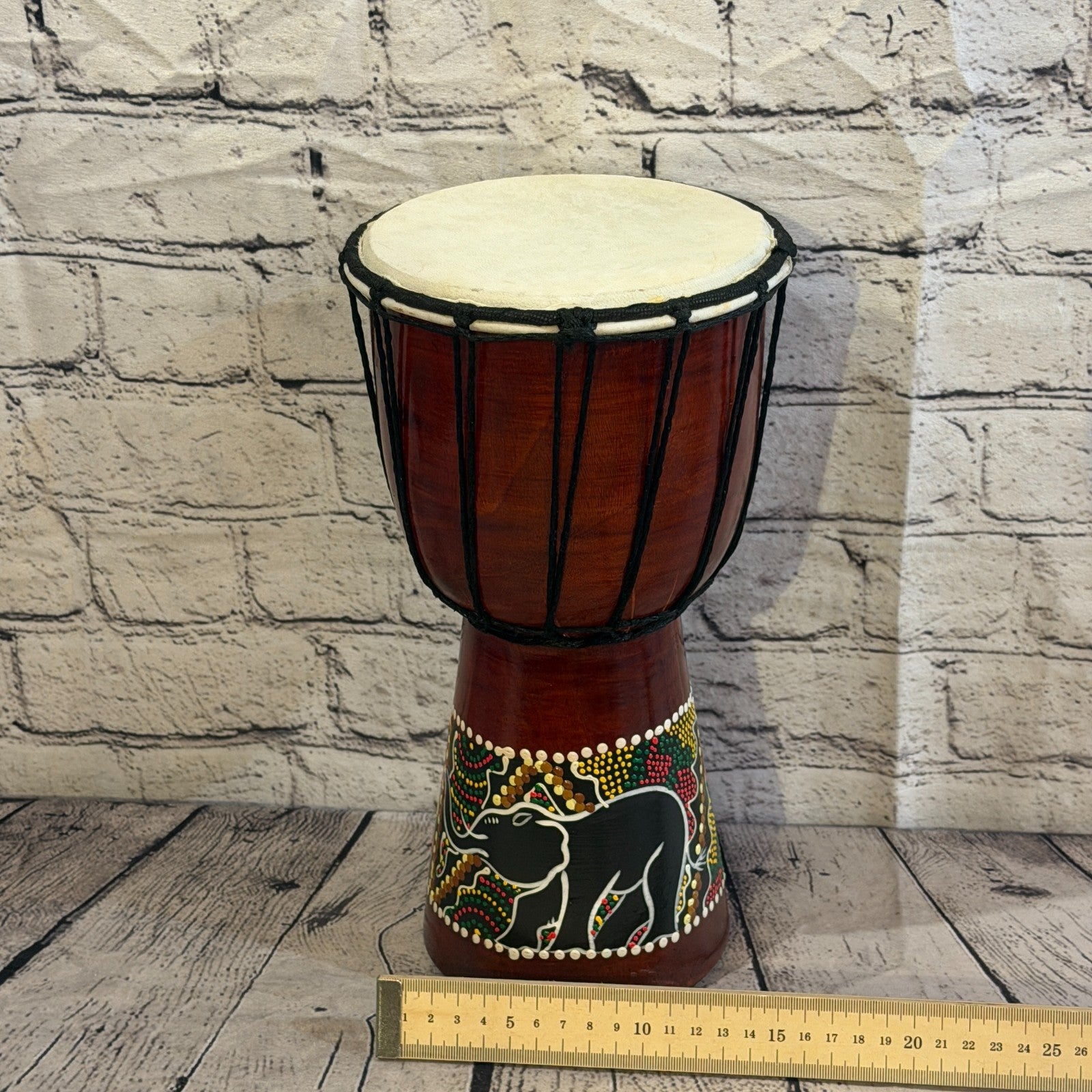 30cm Painted Djembe Drums Musical Instrument Hand Made Fair Trade Dot Painted4