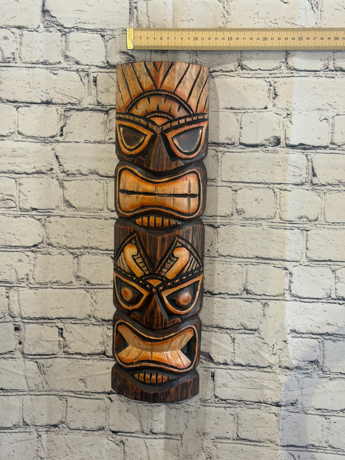 50cm Tiki Bar Mask Sign Decoration Wall Hanging Mask Wood Carving Design 23