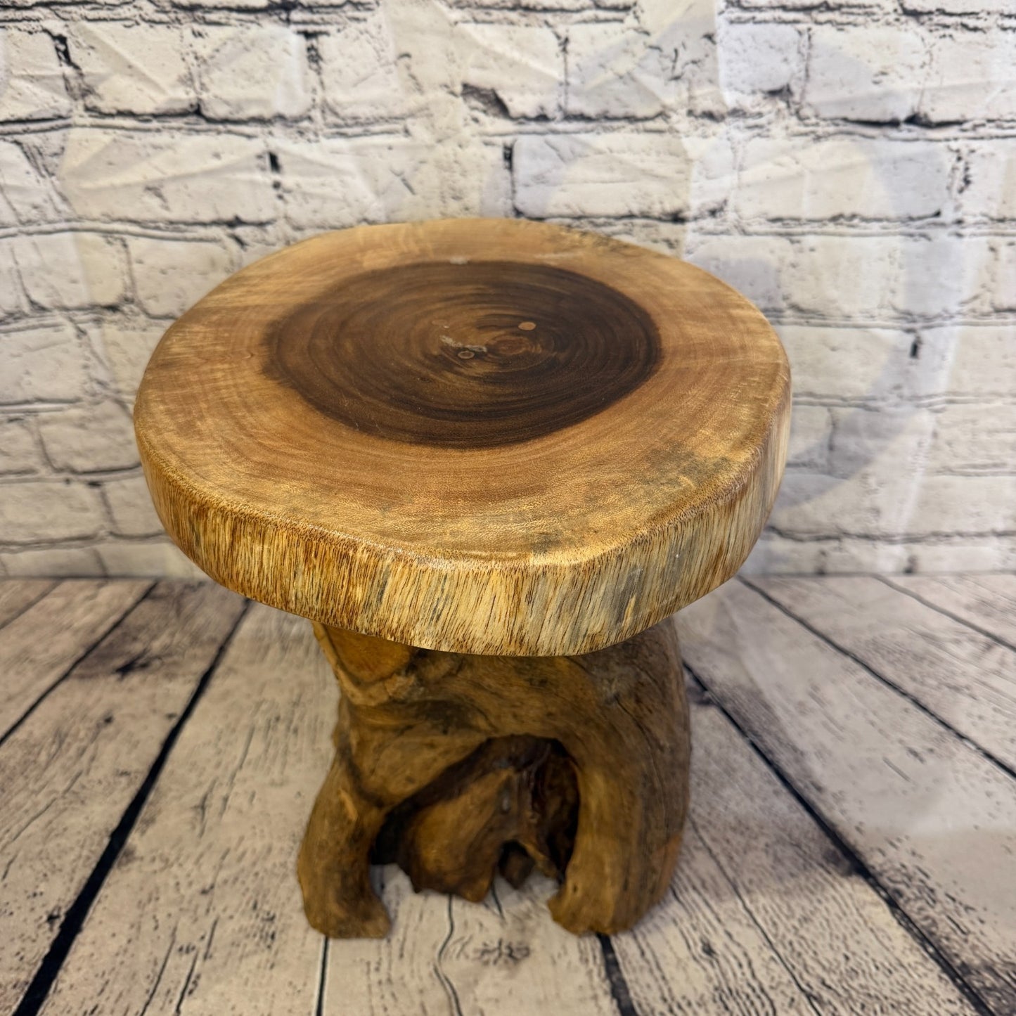 30cm x 25cm Wooden Coffee Root Sculpture Garden Teak Root Ornament Carved No 41