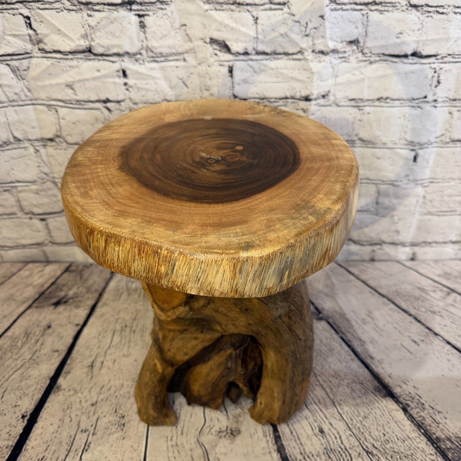 30cm x 25cm Wooden Coffee Root Sculpture Garden Teak Root Ornament Carved No 41