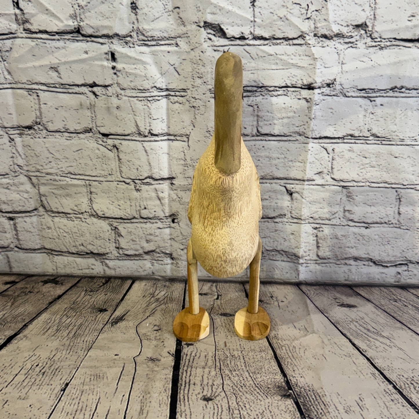 Swan Neck 30cm Tall Wooden Smooth Duckling Baby Duck Bamboo Root Fairtrade1