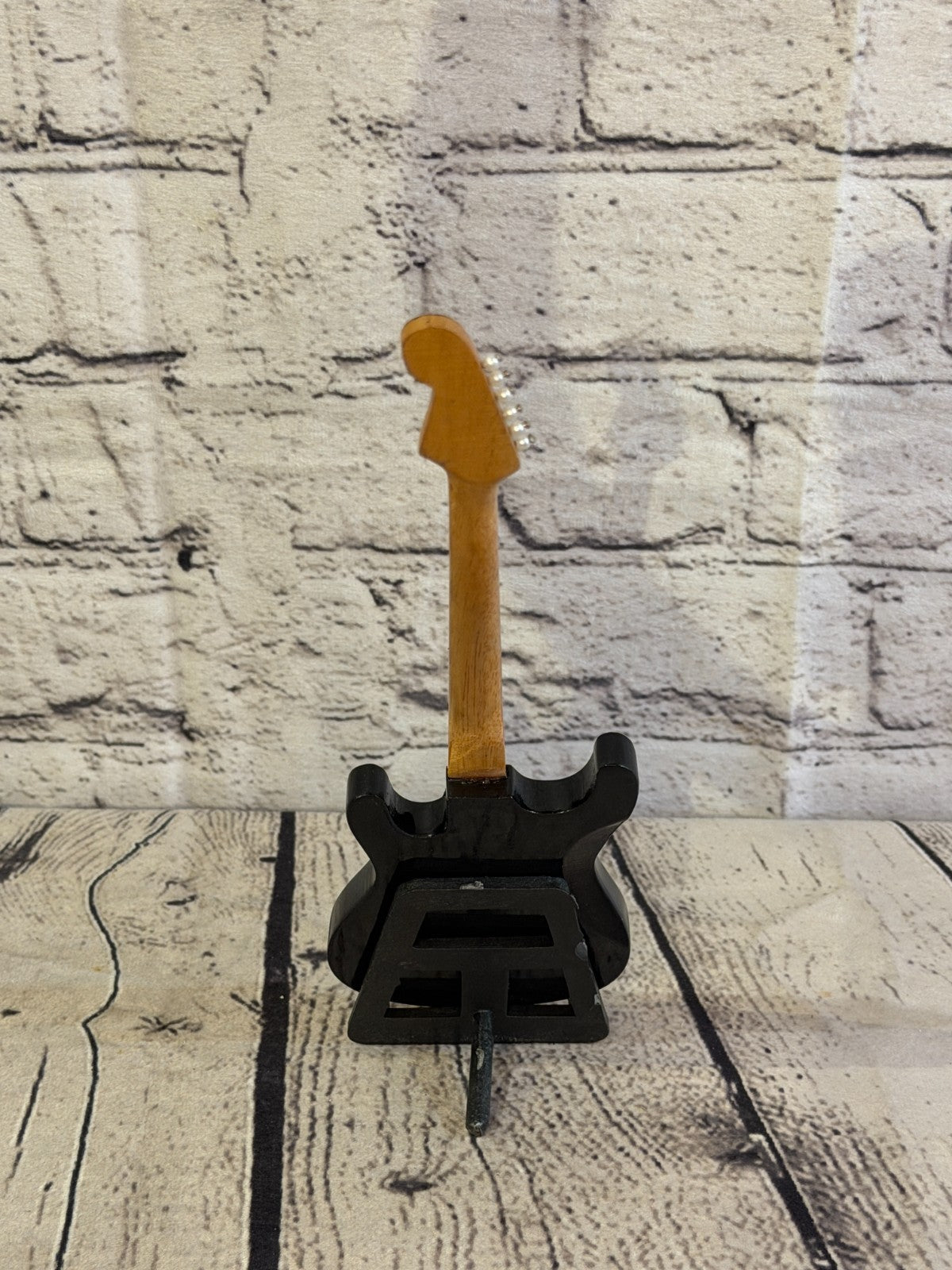 Miniature 25cm Guitar Oasis Black Band Guitar on Stand Band Gift Display4