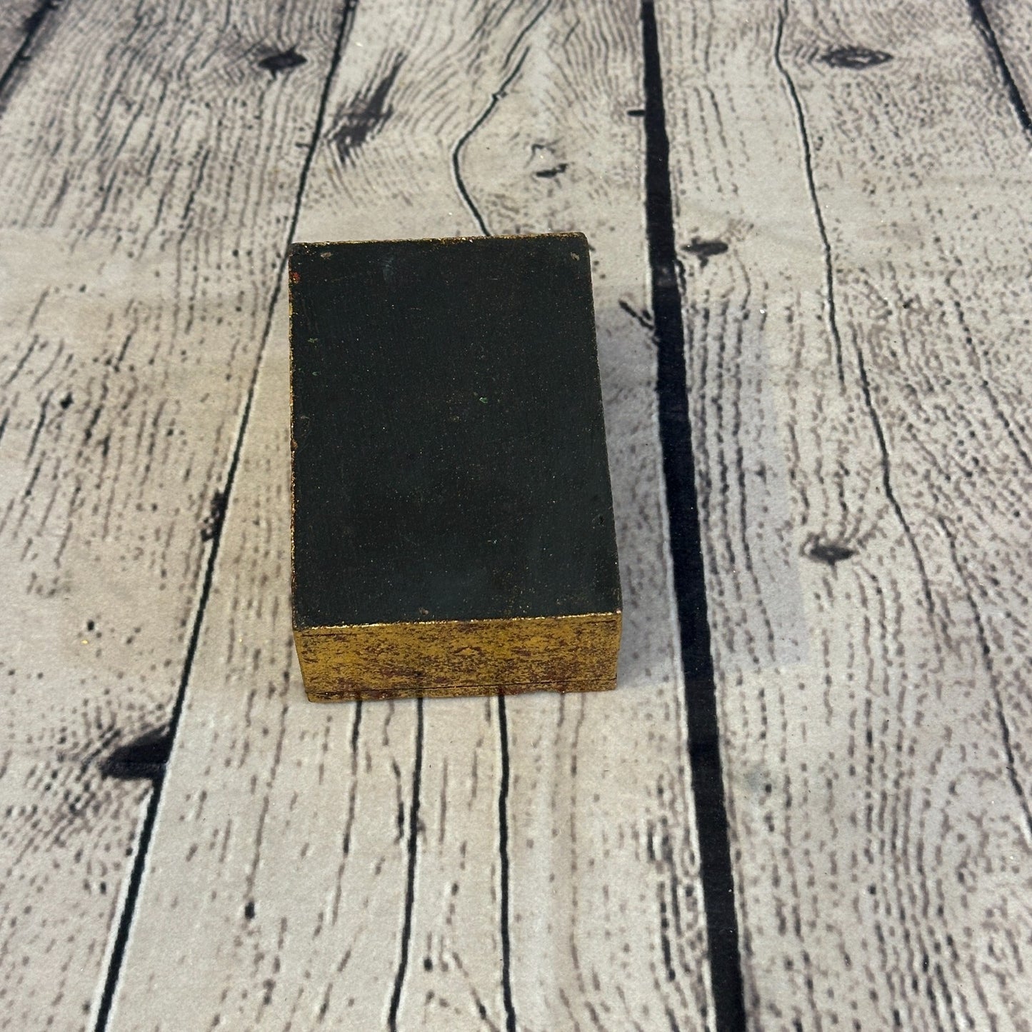 Bright Gold Thai Buddha Head Left 10cm x 7cm x 4cm Wooden Box Trinket Handmade2