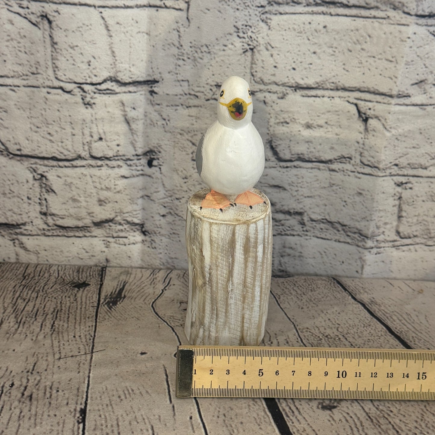 20cm Seagull Wooden Bird Ornament Seaside Coastal Nautical Handcrafted Decor8