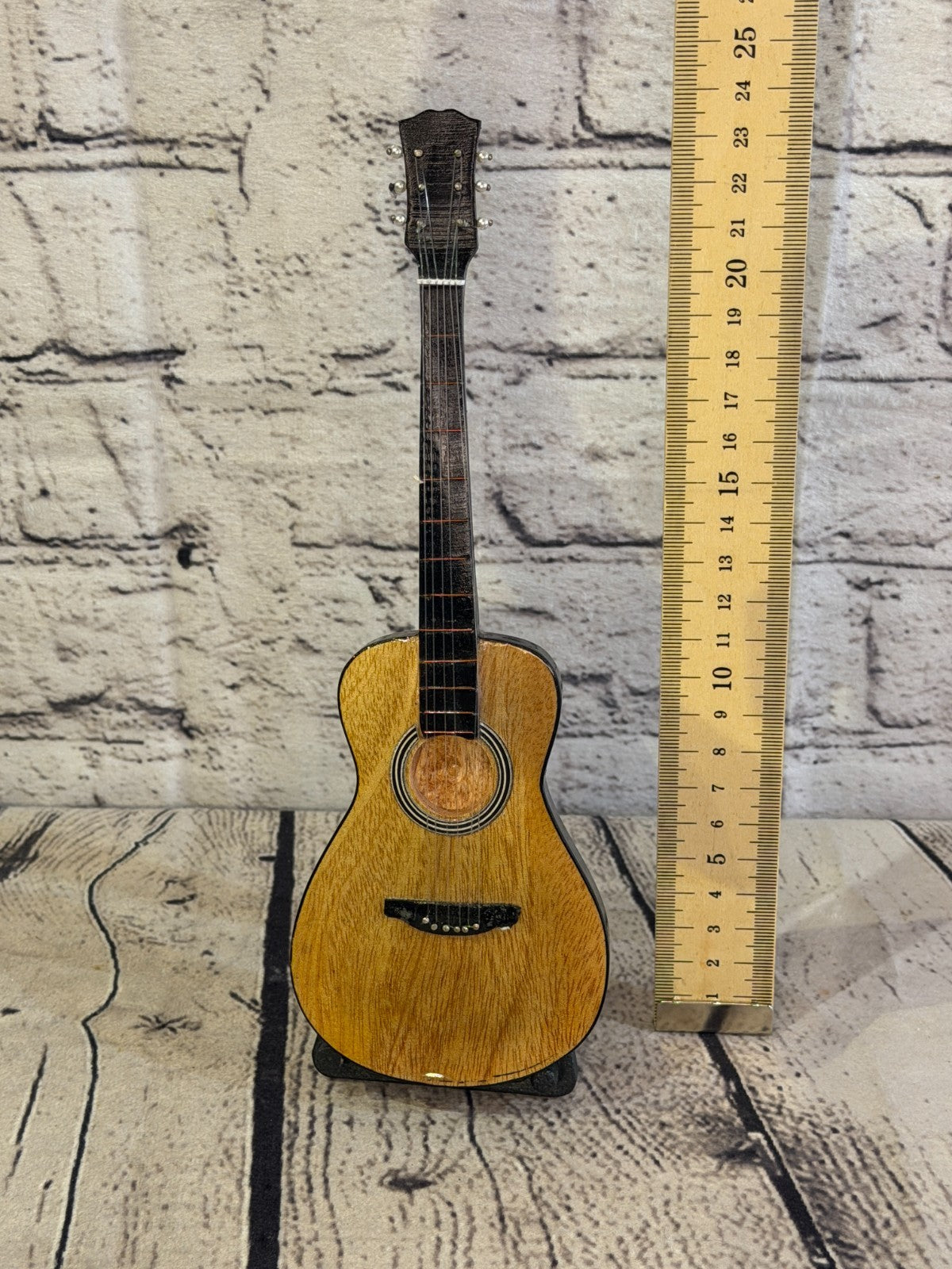 Miniature 25cm Guitar on Stand Band Gift Display Design 65