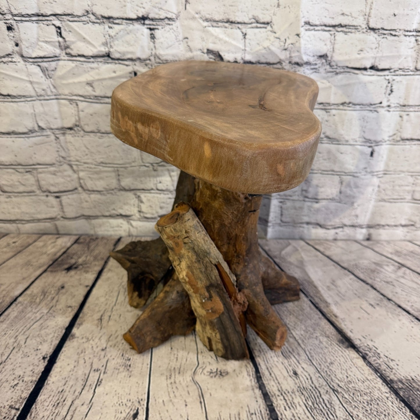 30cm x 25cm Wooden Coffee Root Sculpture Garden Teak Root Ornament Carved No 183