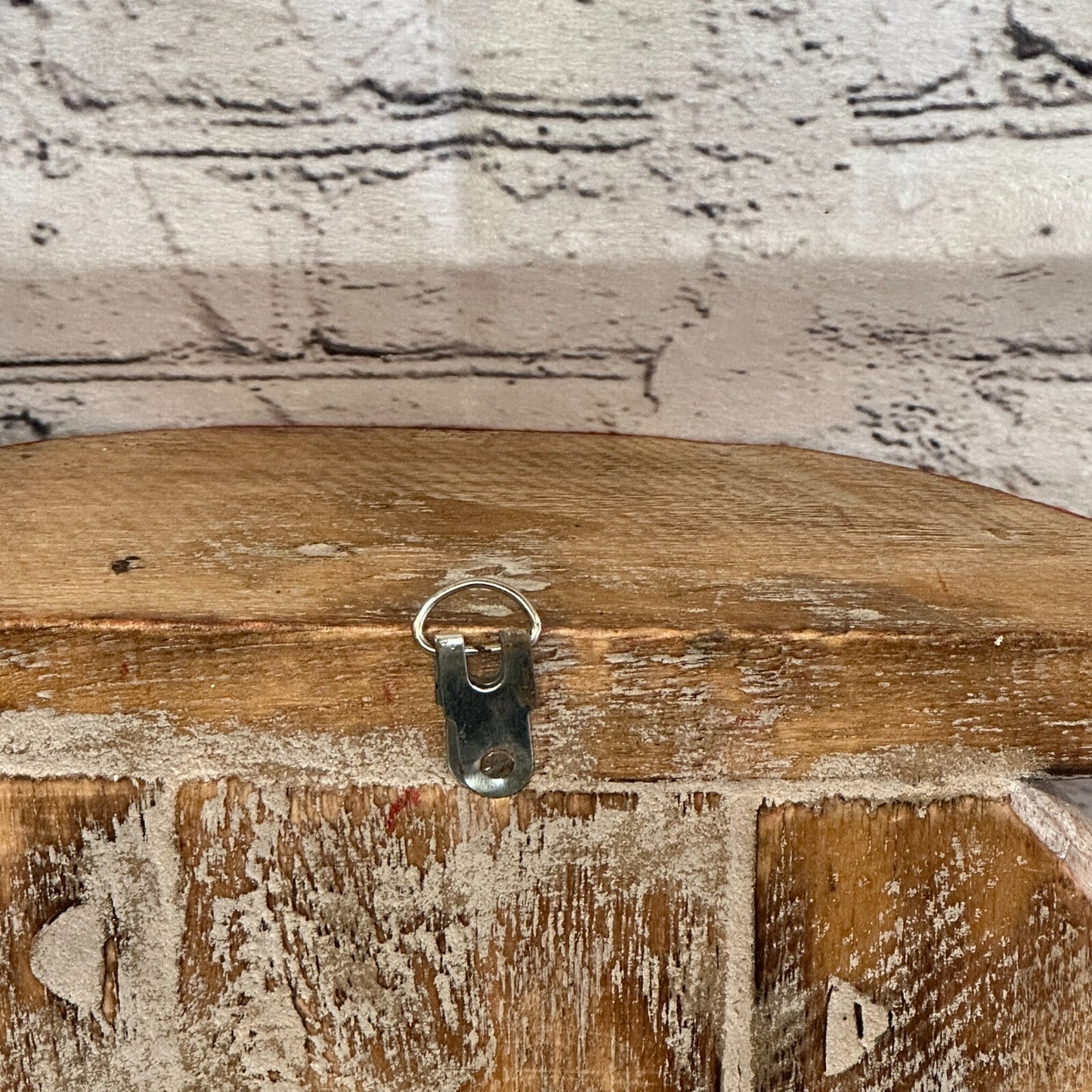 20cm x 20cm Brown Gold Shelf Wood Elephant Head Wall Mounted Art Large Shabby6